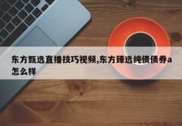 东方甄选直播技巧视频,东方臻选纯债债券a怎么样