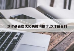 沙洋县百度优化关键词报价,沙洋县百科